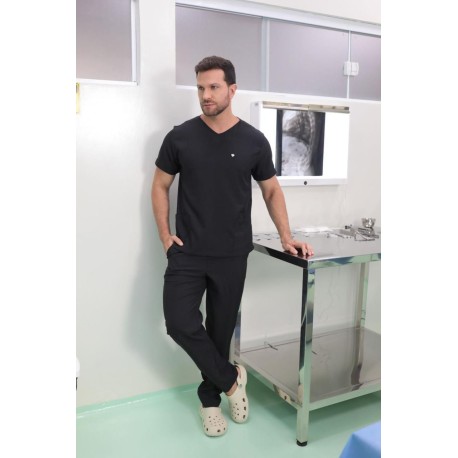 Scrub Universitário Preto Masculino