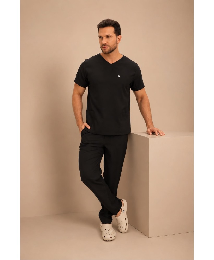 Scrub Universitário Preto Masculino